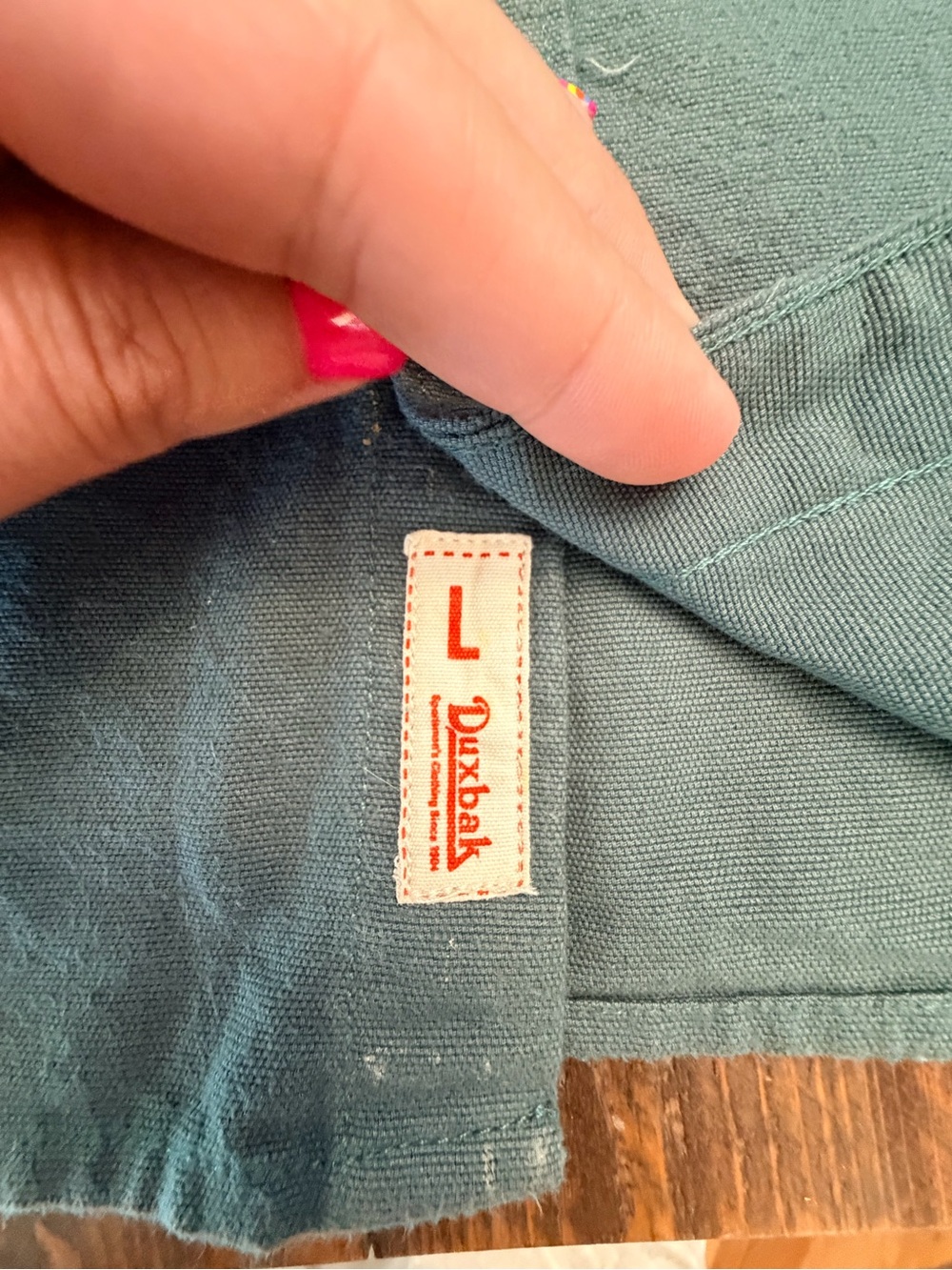 Vintage 80s Duxbak Heavyweight Cotton Chamois Utility Hunting EUC Sage Green L - Picture 9 of 11